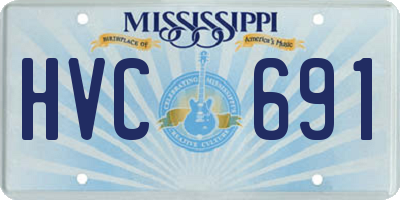MS license plate HVC691