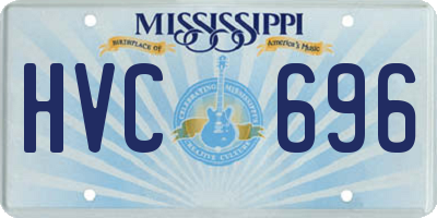 MS license plate HVC696
