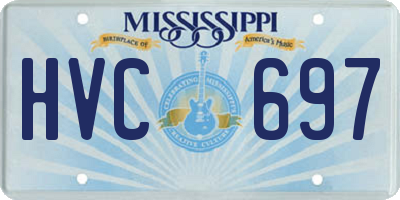 MS license plate HVC697