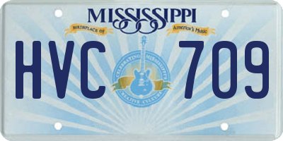 MS license plate HVC709