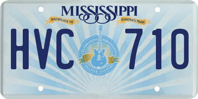 MS license plate HVC710