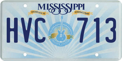 MS license plate HVC713