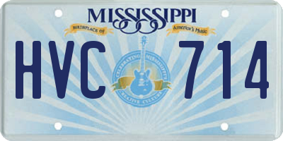 MS license plate HVC714