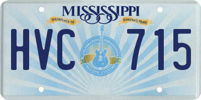 MS license plate HVC715