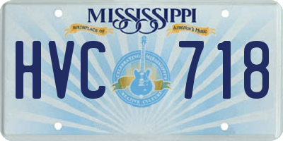 MS license plate HVC718