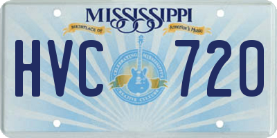 MS license plate HVC720