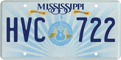 MS license plate HVC722