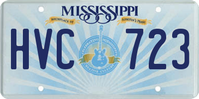 MS license plate HVC723