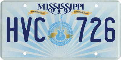 MS license plate HVC726