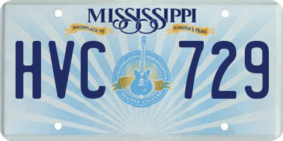MS license plate HVC729