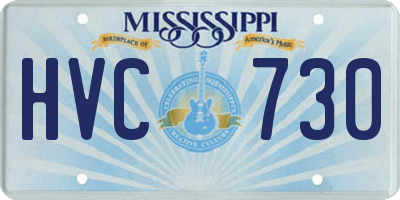 MS license plate HVC730