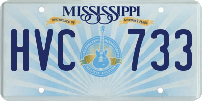 MS license plate HVC733