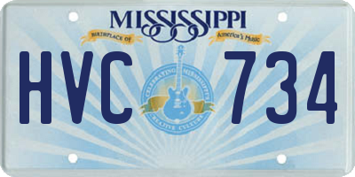 MS license plate HVC734
