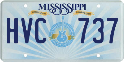 MS license plate HVC737