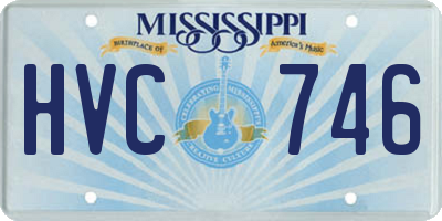 MS license plate HVC746