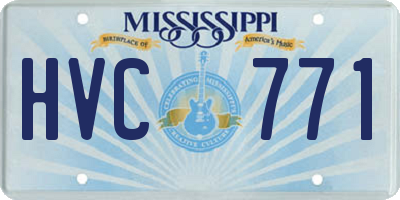 MS license plate HVC771