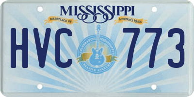 MS license plate HVC773