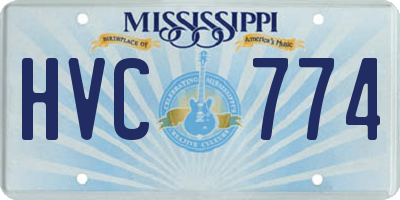 MS license plate HVC774