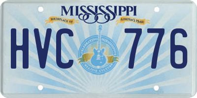 MS license plate HVC776