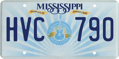 MS license plate HVC790