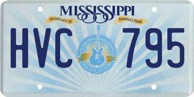 MS license plate HVC795