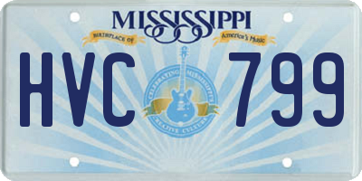 MS license plate HVC799