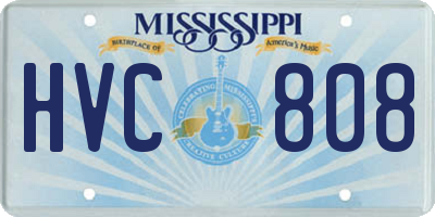 MS license plate HVC808