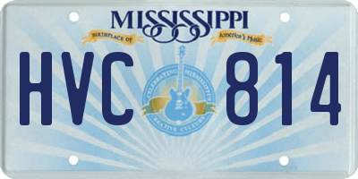 MS license plate HVC814