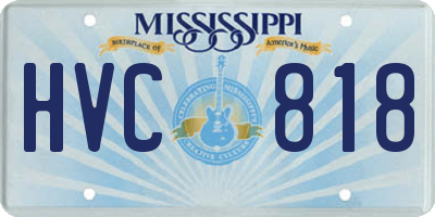 MS license plate HVC818