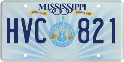 MS license plate HVC821