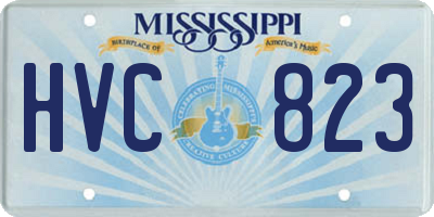 MS license plate HVC823