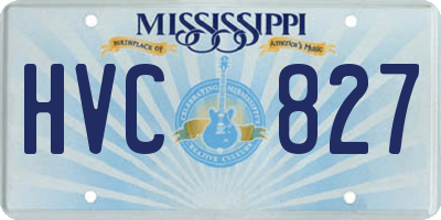 MS license plate HVC827