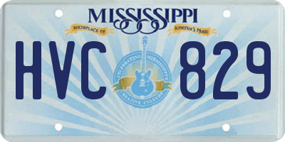 MS license plate HVC829