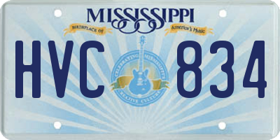 MS license plate HVC834