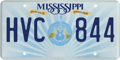 MS license plate HVC844