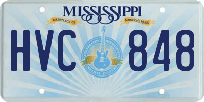 MS license plate HVC848