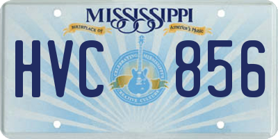 MS license plate HVC856