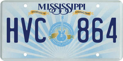 MS license plate HVC864