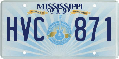 MS license plate HVC871
