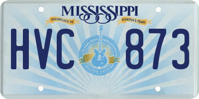 MS license plate HVC873