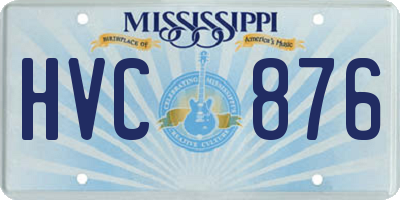 MS license plate HVC876