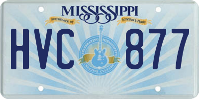 MS license plate HVC877