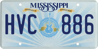 MS license plate HVC886