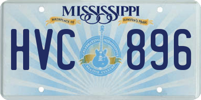 MS license plate HVC896