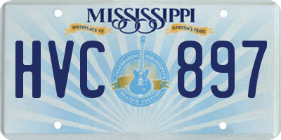 MS license plate HVC897