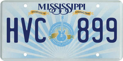 MS license plate HVC899