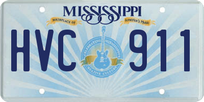 MS license plate HVC911