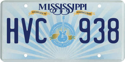 MS license plate HVC938