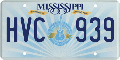 MS license plate HVC939