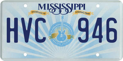 MS license plate HVC946